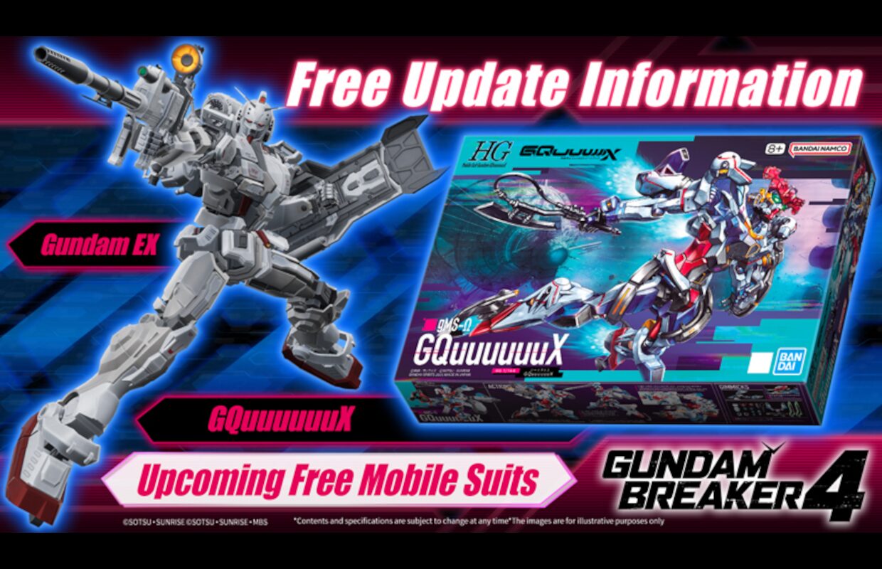 Gundam Breaker 4 will newly get GQuuuuuuX and Requiem for Vengeance’s Gundam EX via a free update patch
