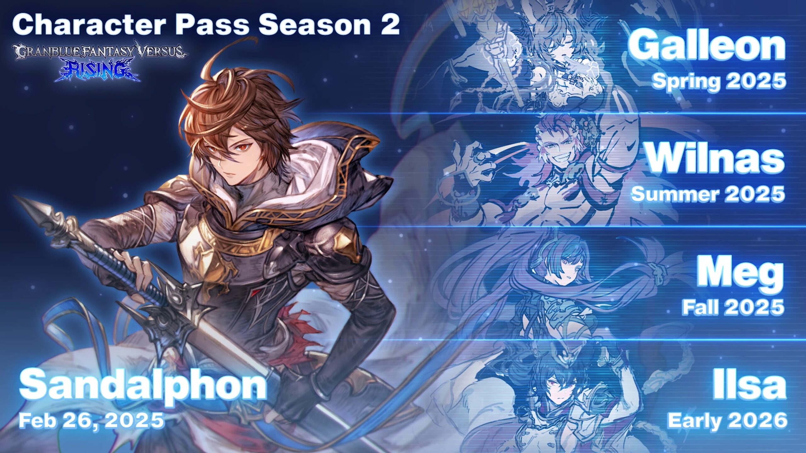 Granblue Fantasy Versus: Rising DLC characters Galleon, Wilnas, Meg, and Ilsa announced