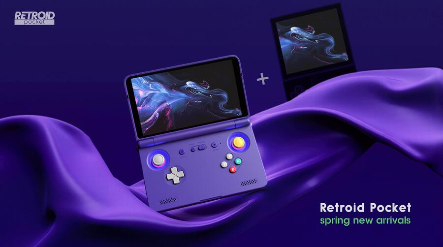 GoRetroid Teases GameCube-Themed Retroid Pocket Flip 2 And A Second Mysterious Handheld