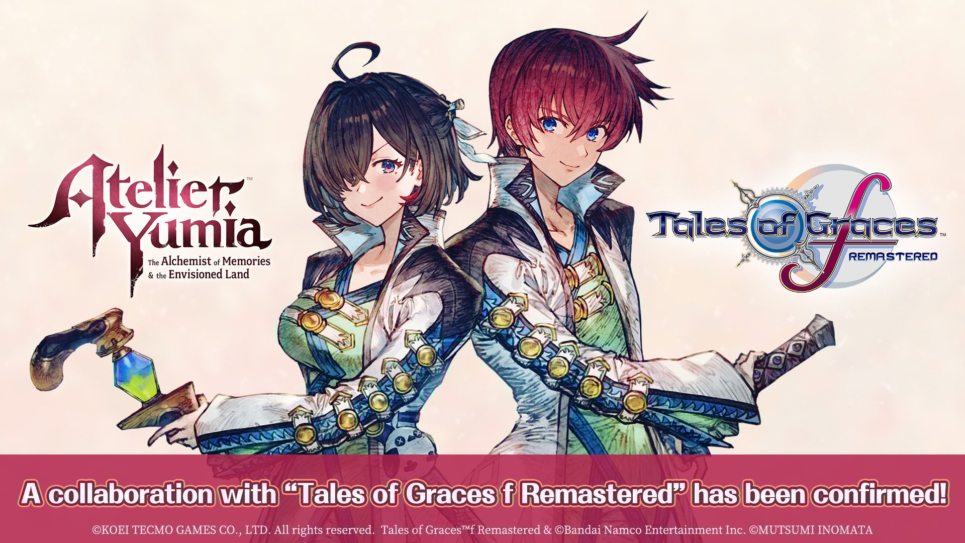 Atelier Yumia: The Alchemist of Memories & the Envisioned Land x Tales of Graces f Remastered free collaboration DLC announced