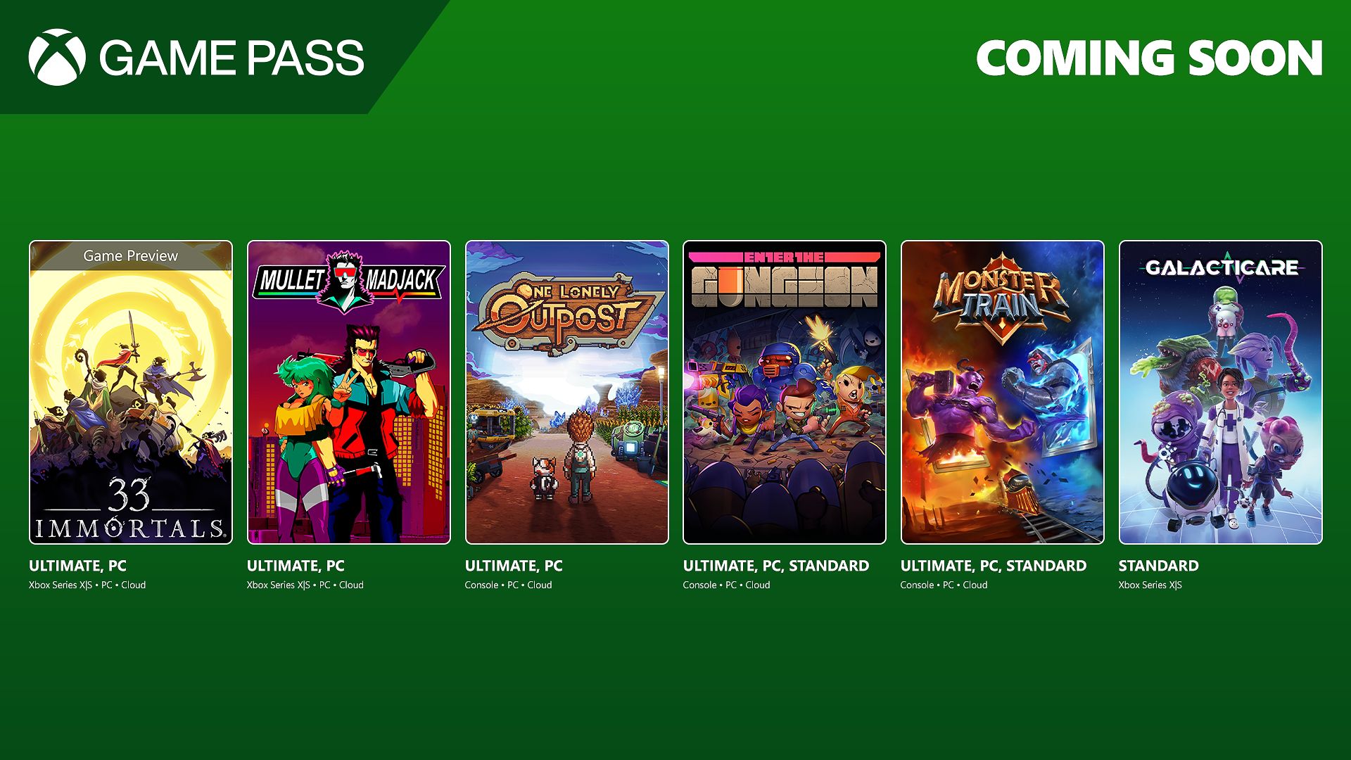 Game Pass adds 33 Immortals, Mullet Madjack, One Lonely Outpost, and more in early March