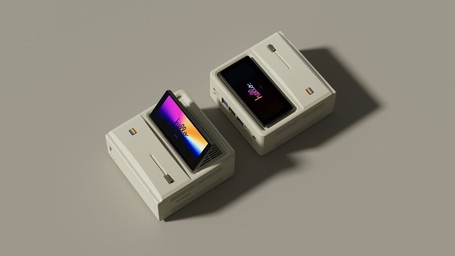 AYANEO’s Retro Mini PC AM01S Has A Flip-Up Secondary Screen, Ryzen AI 9 HX 370 Chipset
