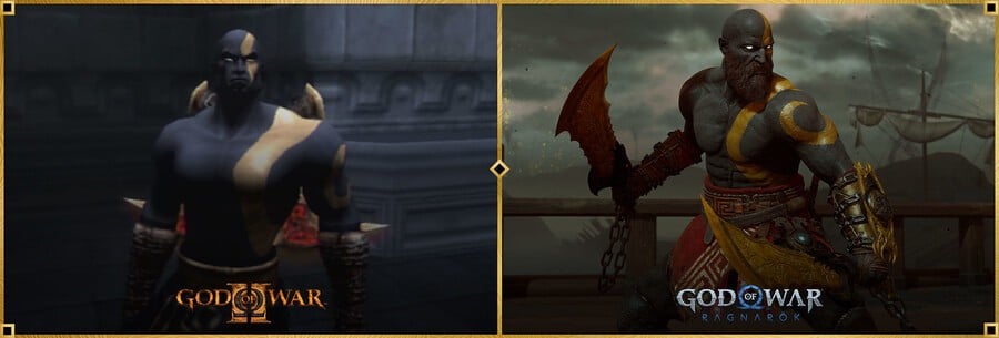 God of War Ragnarok Celebrates 20th Anniversary of the Series with Classic God of War 2 Skin, Armor