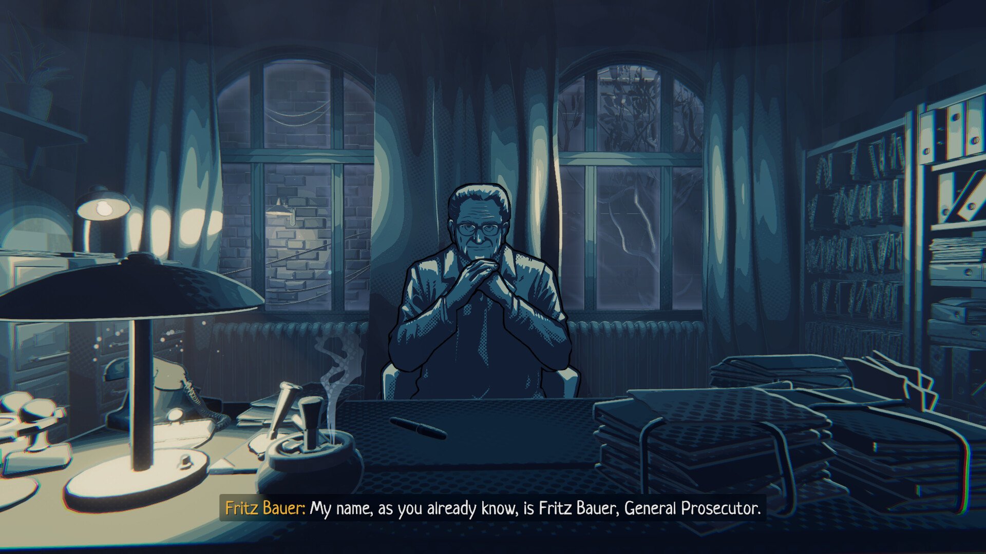 First Play: Watch us play The Darkest Files, a 1950s detective game about tracking down Nazis