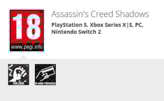 Assassin’s Creed Shadows rated for Switch 2 in Europe