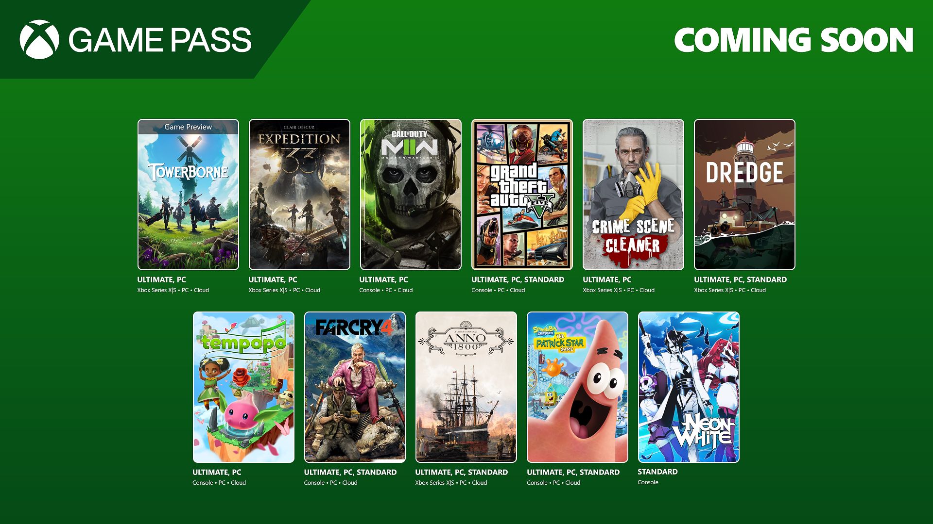 Game Pass adds Clair Obscur: Expedition 33, Towerborne, Call of Duty: Modern Warfare II, and more in late April to early May