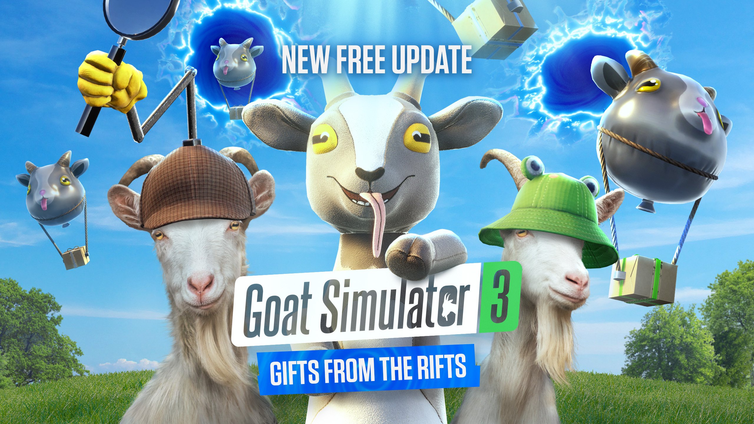 Goat Simulator 3 ‘Gifts from the Rifts’ update now available, second expansion teased