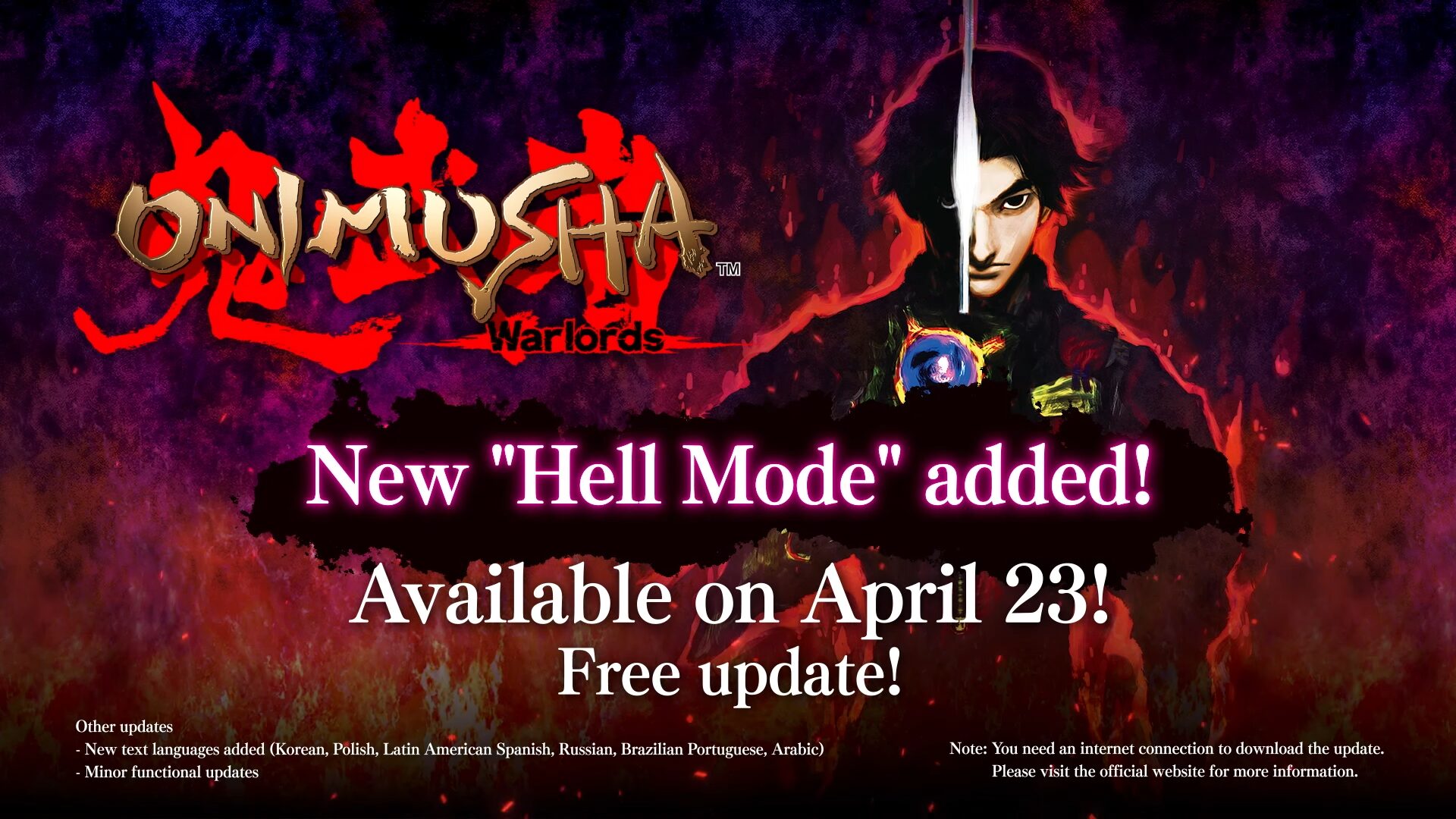 Onimusha: Warlords remaster ‘Hell’ mode update launches April 23