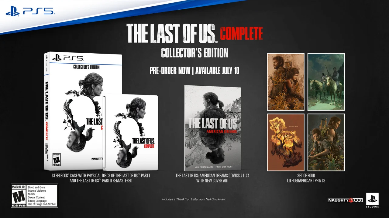 Naughty Dog announces ‘complete’ PS5 The Last of Us with $120 Collector’s Edition
