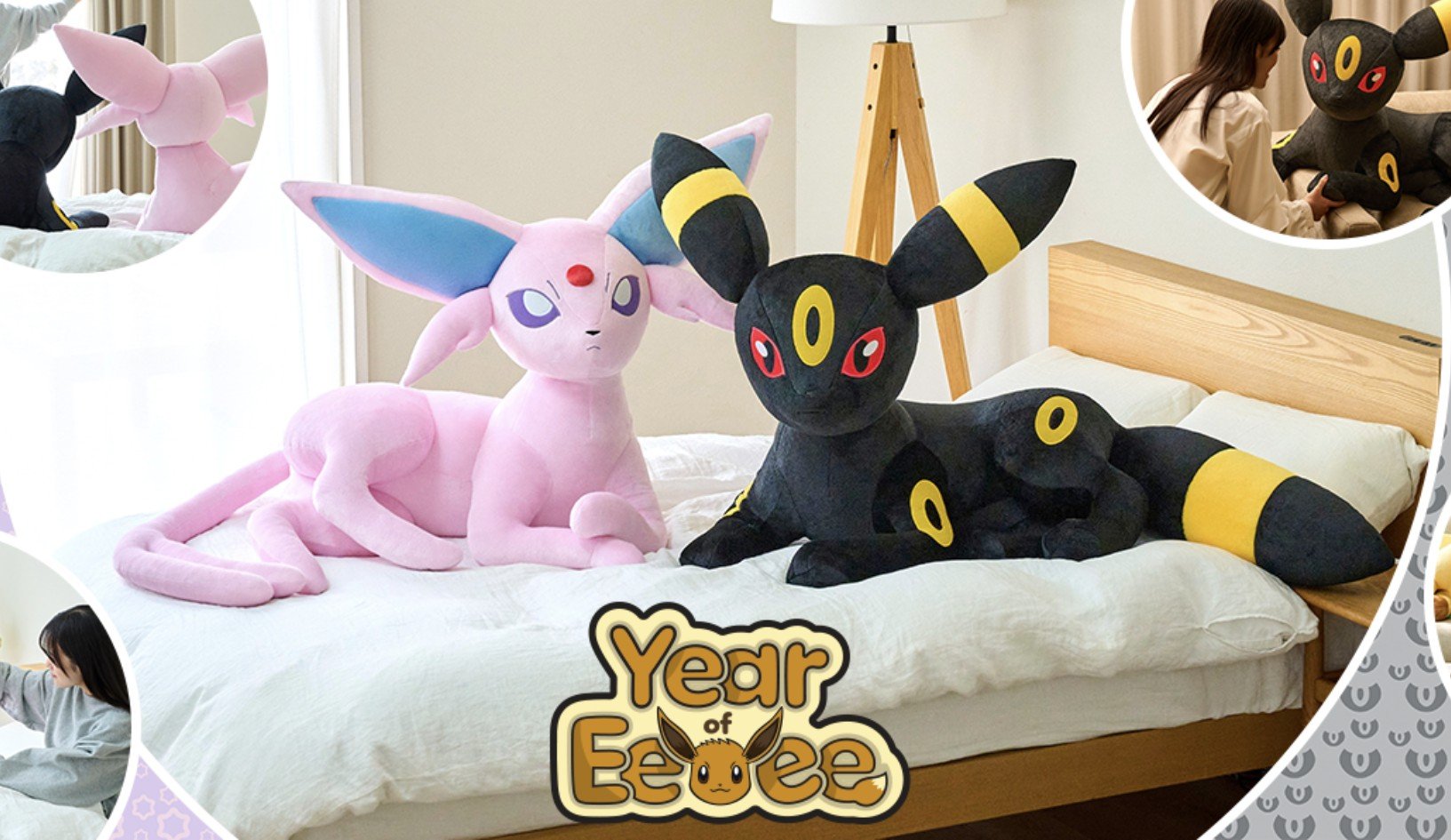 ‘Life size’ Pokémon plushes of Umbreon and Espeon are out now