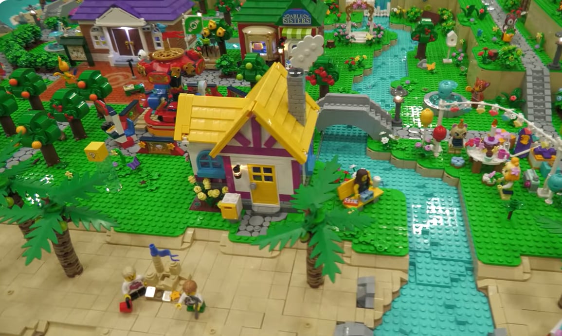 Random: Check Out This Enormous LEGO Animal Crossing Island With Hidden Treasure
