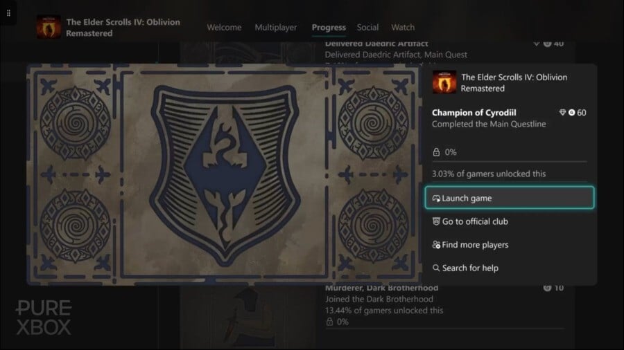 One Month On, Oblivion Remastered Has A Pretty Low Completion Rate On Xbox