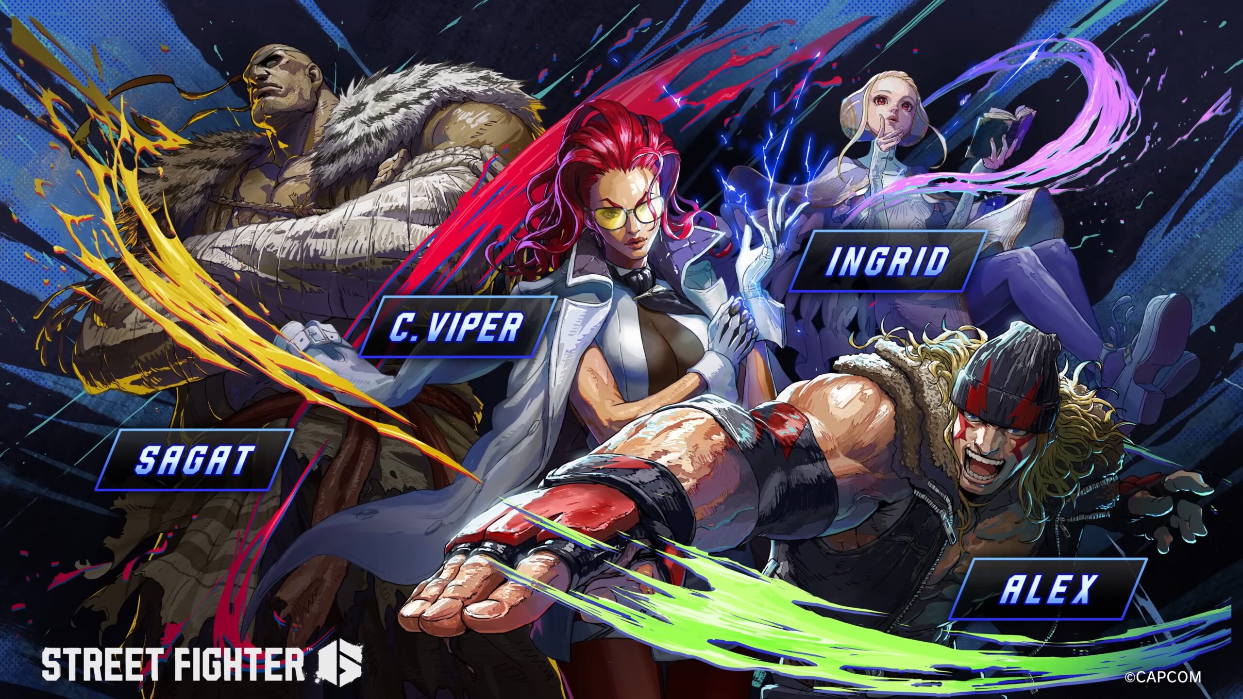 Street Fighter 6 DLC characters Sagat, C. Viper, Alex, and Ingrid announced