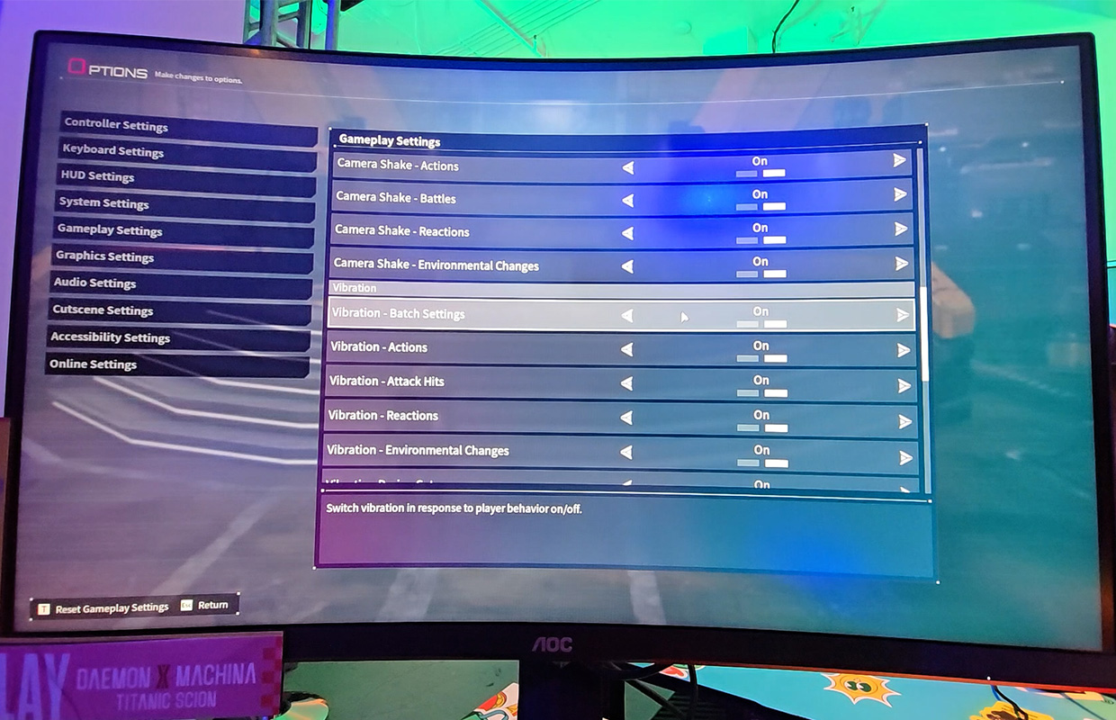 Branching Path: Daemon X Machina: Titanic Scion PC settings breakdown