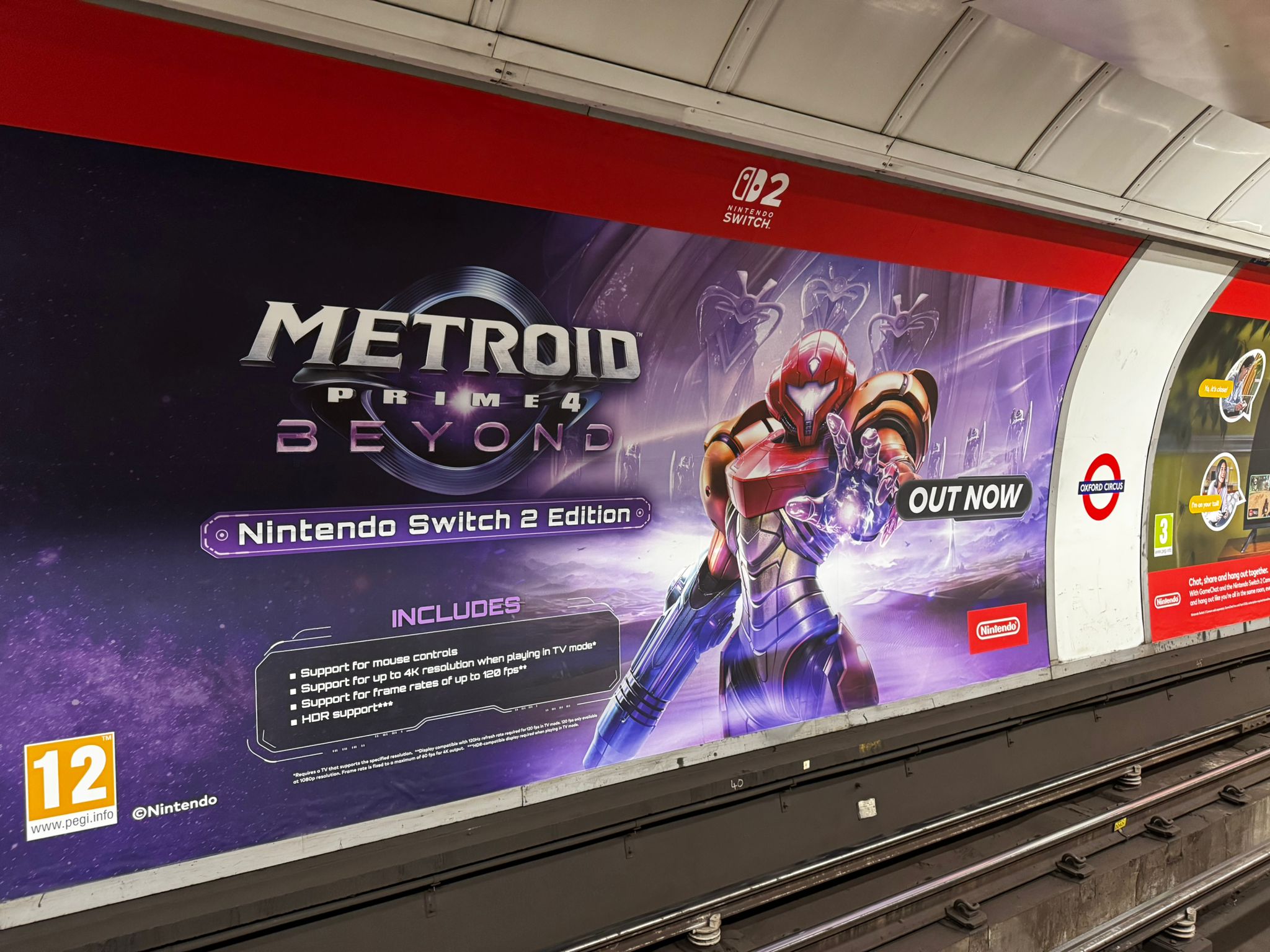 Metroid Prime 4: Beyond ad on London Underground wrongly claims the game is out now