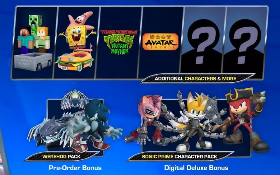 Sonic Racing: CrossWorlds Officially Reveals Nickelodeon Collaboration