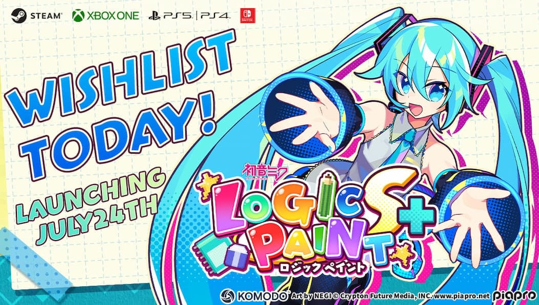 Hatsune Miku Logic Paint S+ launches July 24 for PS5, PS4, Xbox One, Switch, and PC