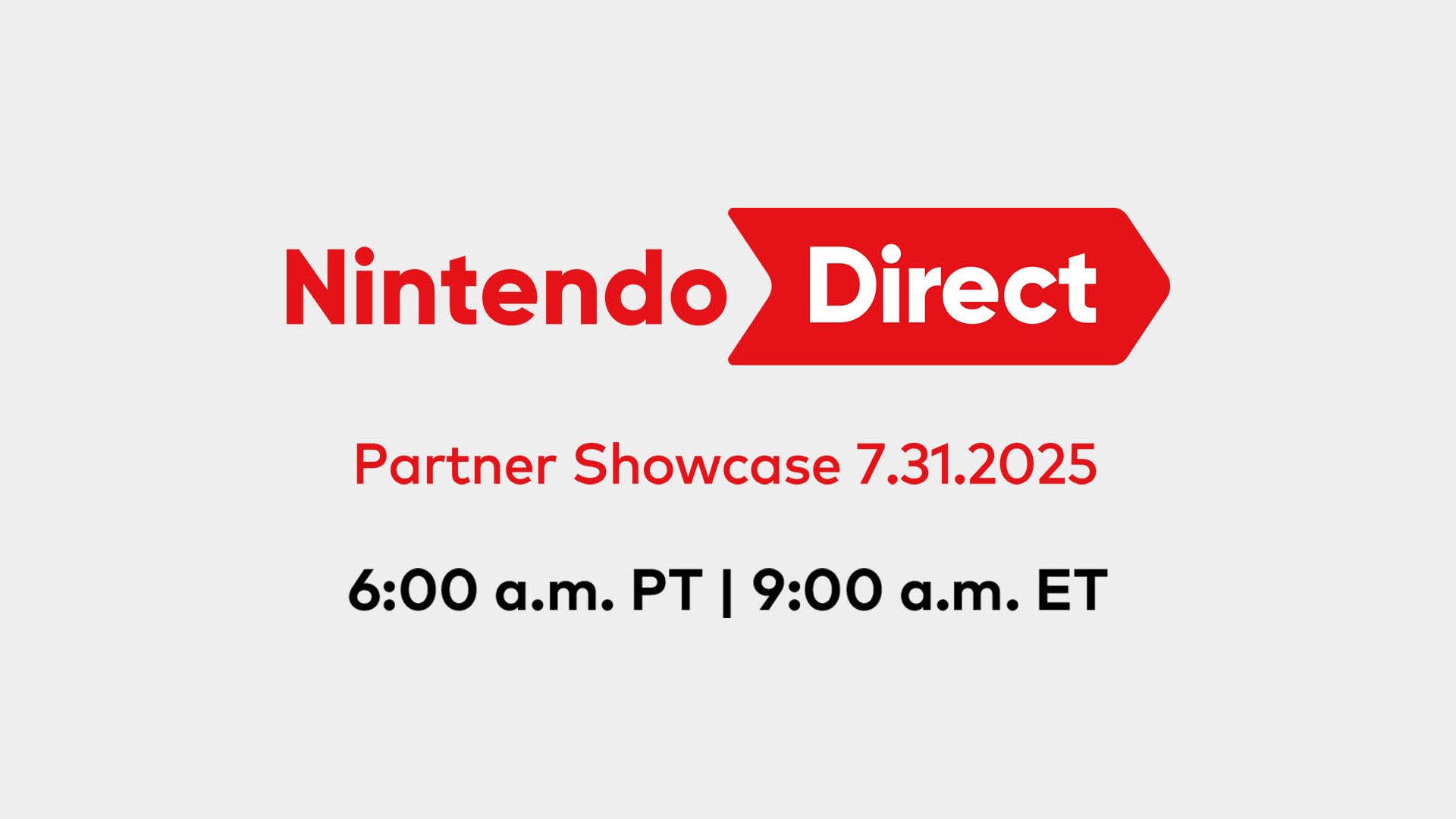 Nintendo Direct Partner Showcase set for July 31