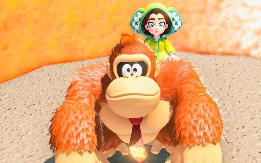 Random: DK’s Fur Gets Brighter In Bananza When He’s Powered Up