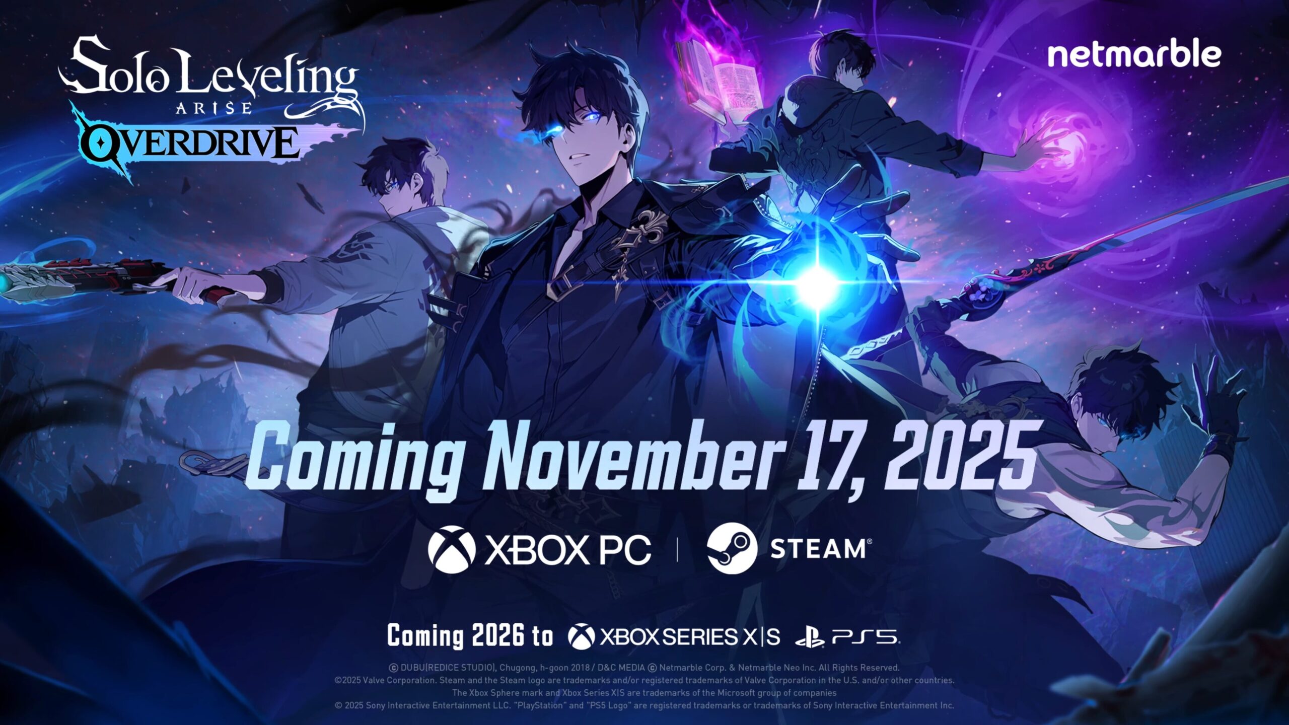 Solo Leveling: ARISE OVERDRIVE launches November 17 for PC, in 2026 for PS5 and Xbox Series