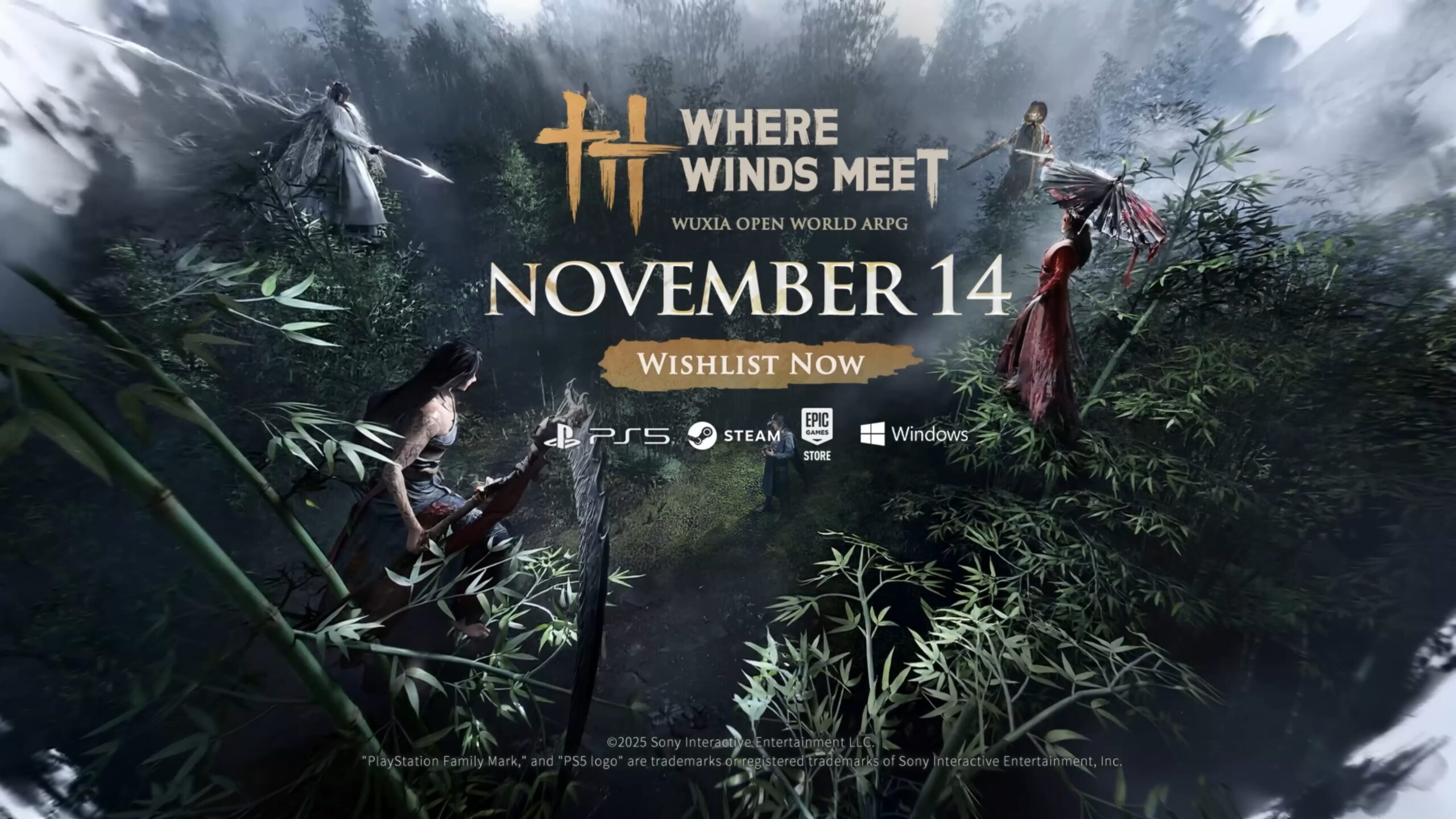 Where Winds Meet launches November 14 in the west