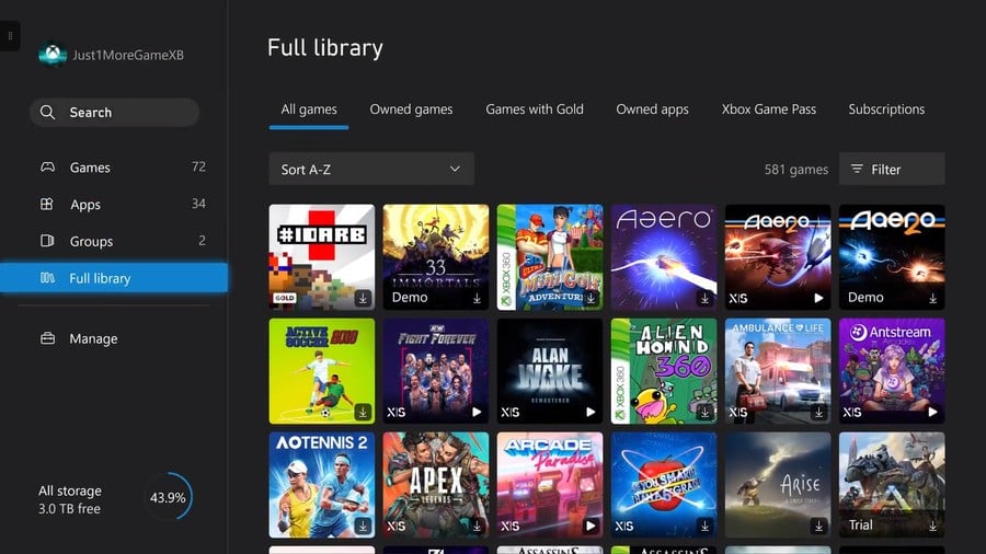 Xbox Is Adding A New Category To Help Filter Your Games Library