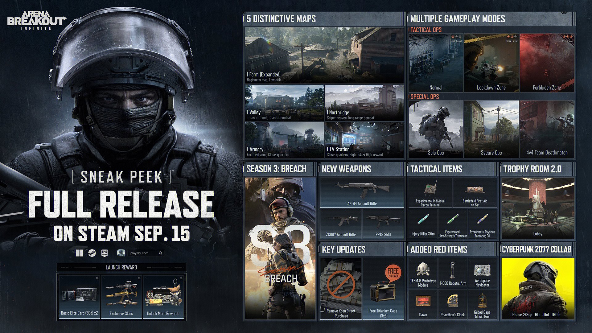 Arena Breakout: Infinite launches September 15