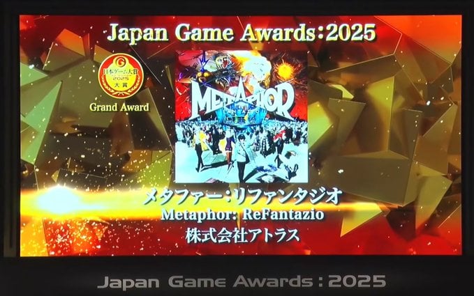 Metaphor: ReFantazio crowned best game at Japan Game Awards