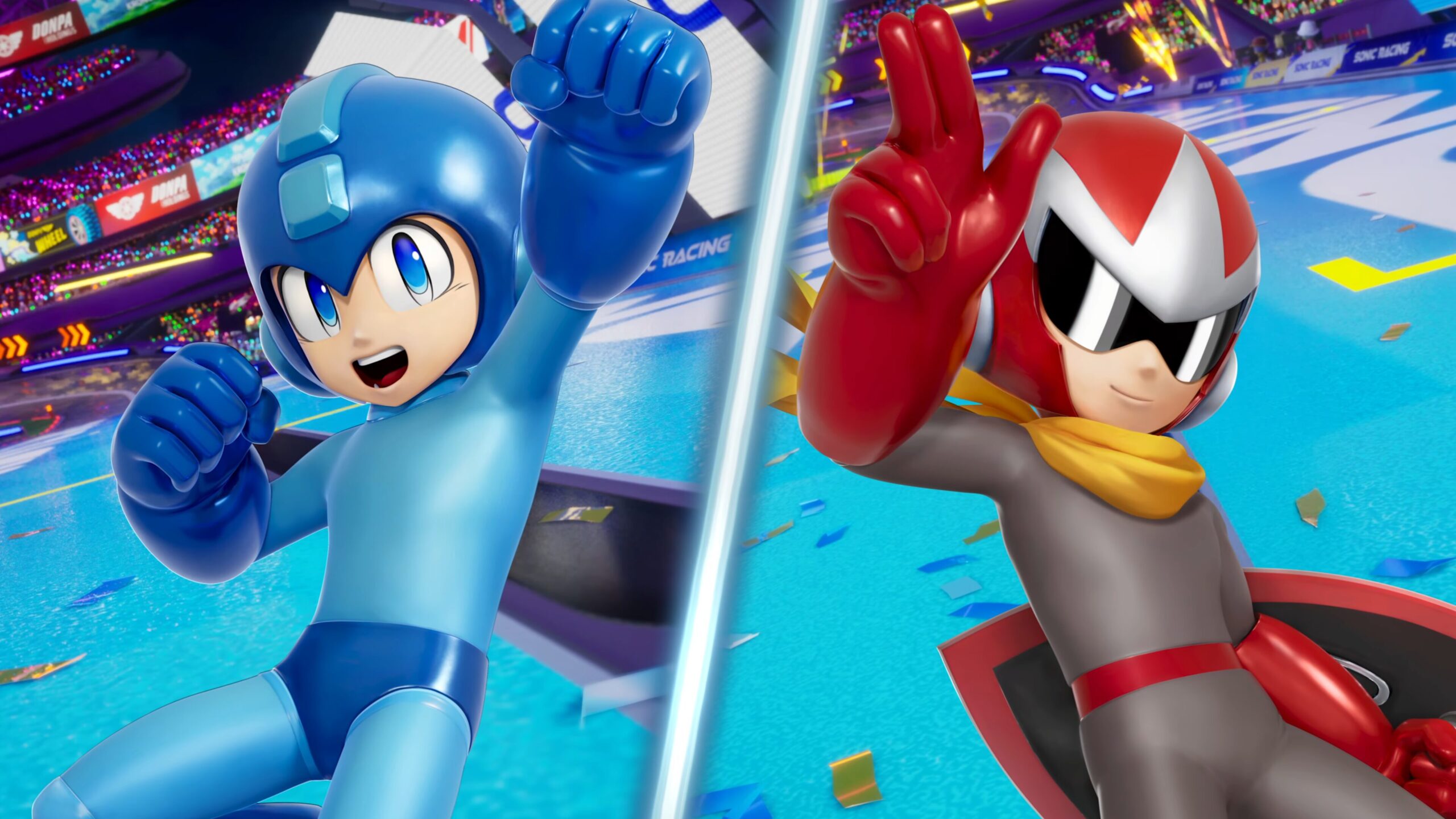 Mega Man has officially been confirmed as a Sonic Racing: CrossWorlds DLC character