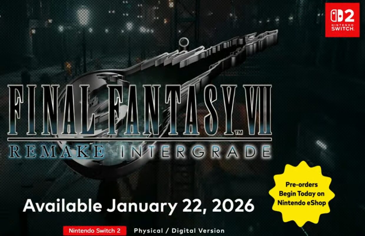 Final Fantasy VII Remake Intergrade releases on January 22, 2026 for Nintendo Switch 2