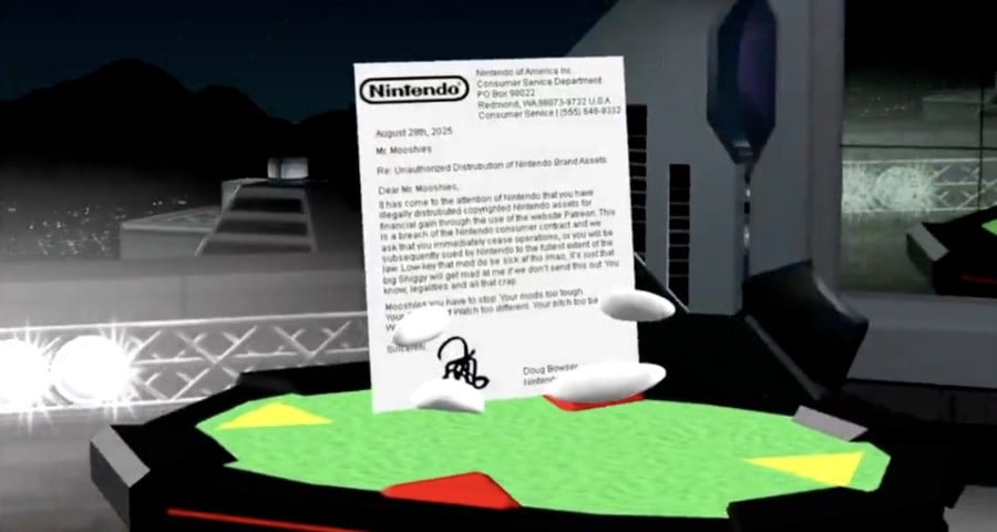 Smash Bros. Modder Promotes Infamous Nintendo ‘Cease And Desist’ Letter To Playable Character