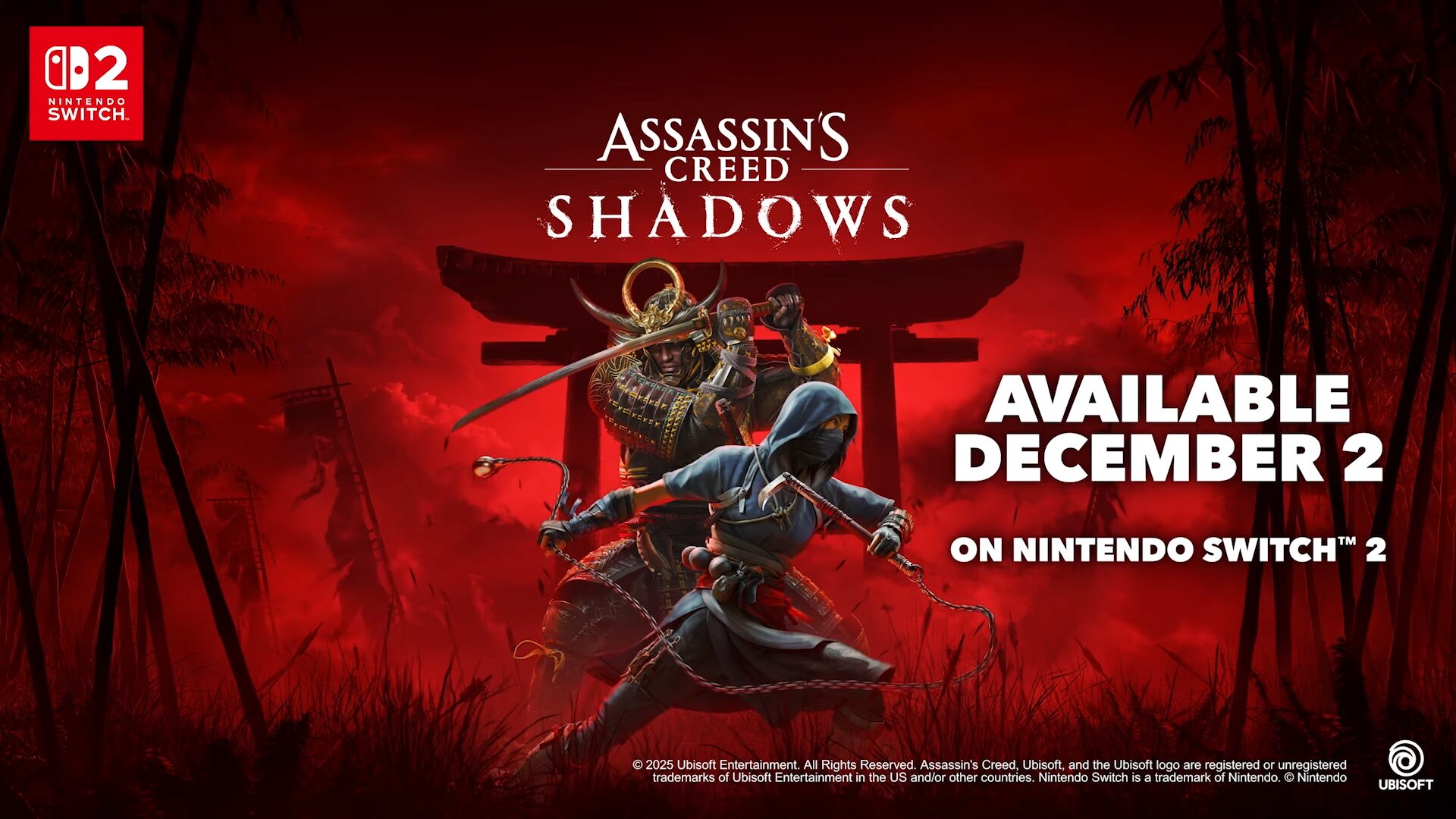 Assassin’s Creed Shadows coming to Switch 2 on December 2; fall roadmap announced
