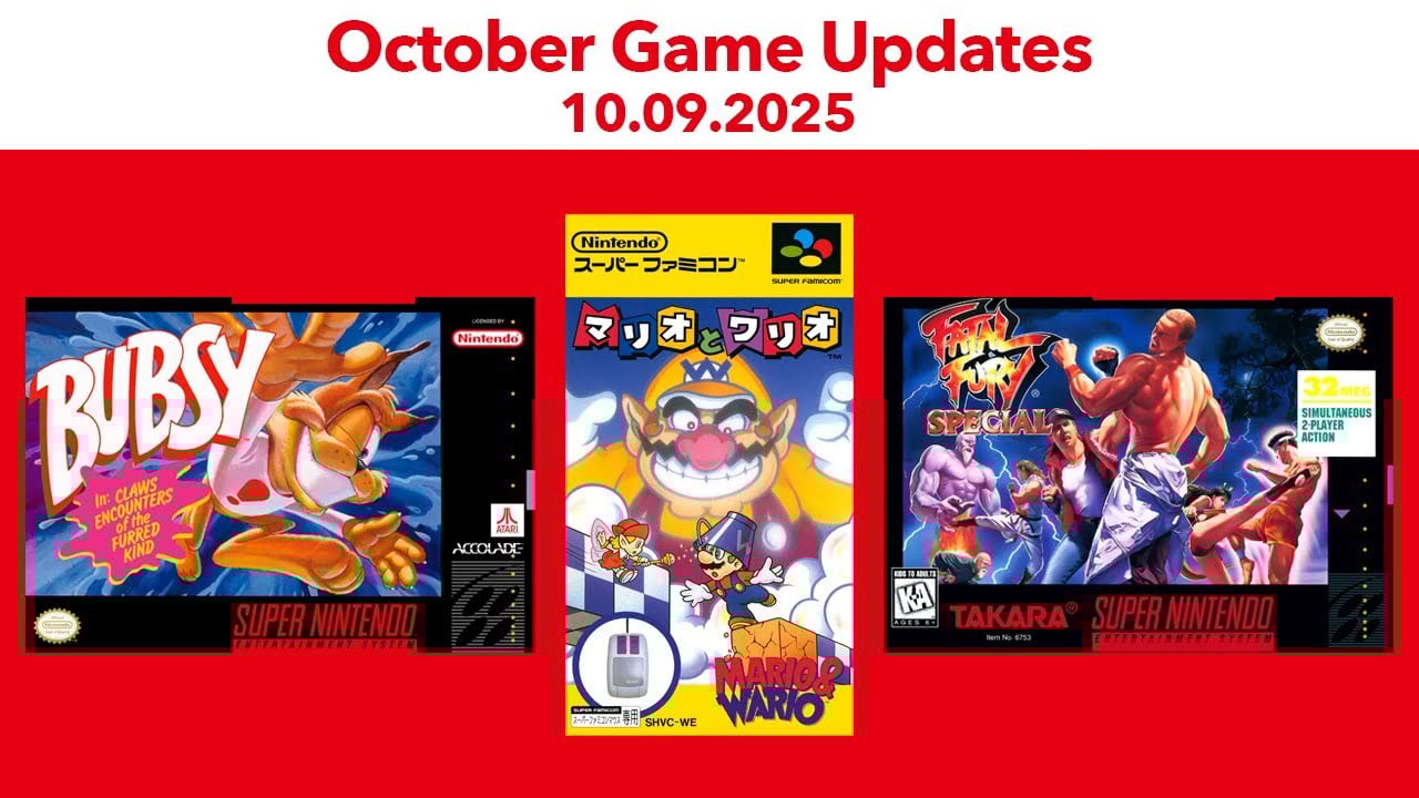 SNES – Nintendo Switch Online adds Bubsy in: Claws Encounters of the Furred Kind, Fatal Fury Special, and Mario & Wario