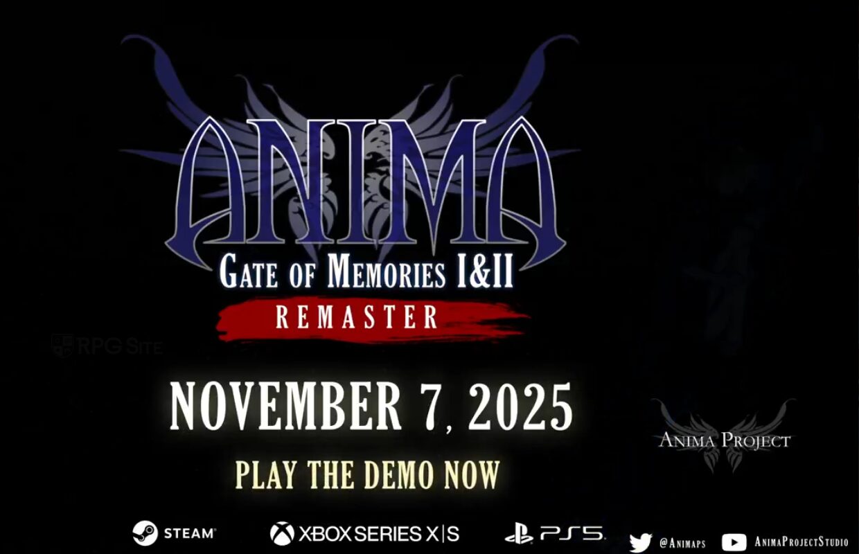 Anima Gate of Memories: I & II Remastered launches November 7 for PS5, Xbox, and PC with Switch 2 coming 2026