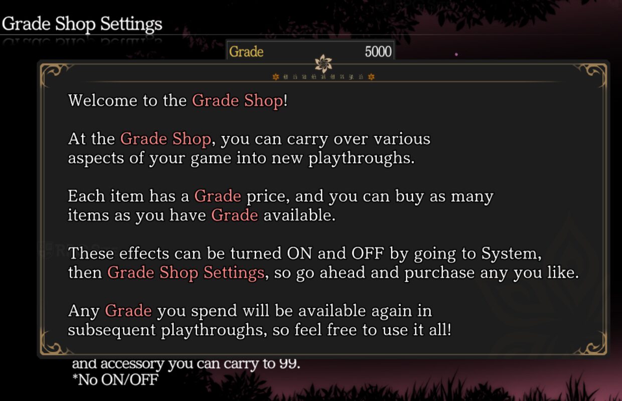 Tales of Xillia Remastered Grade Shop options and features list