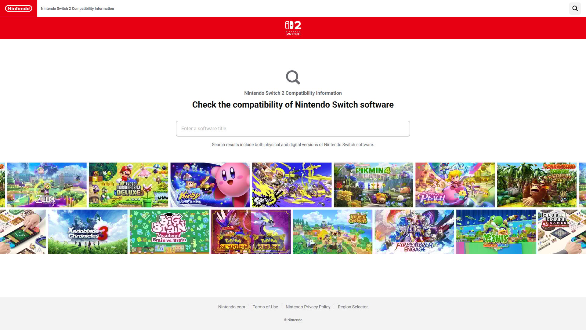 Nintendo launches Switch 2 compatibility information website for Switch games