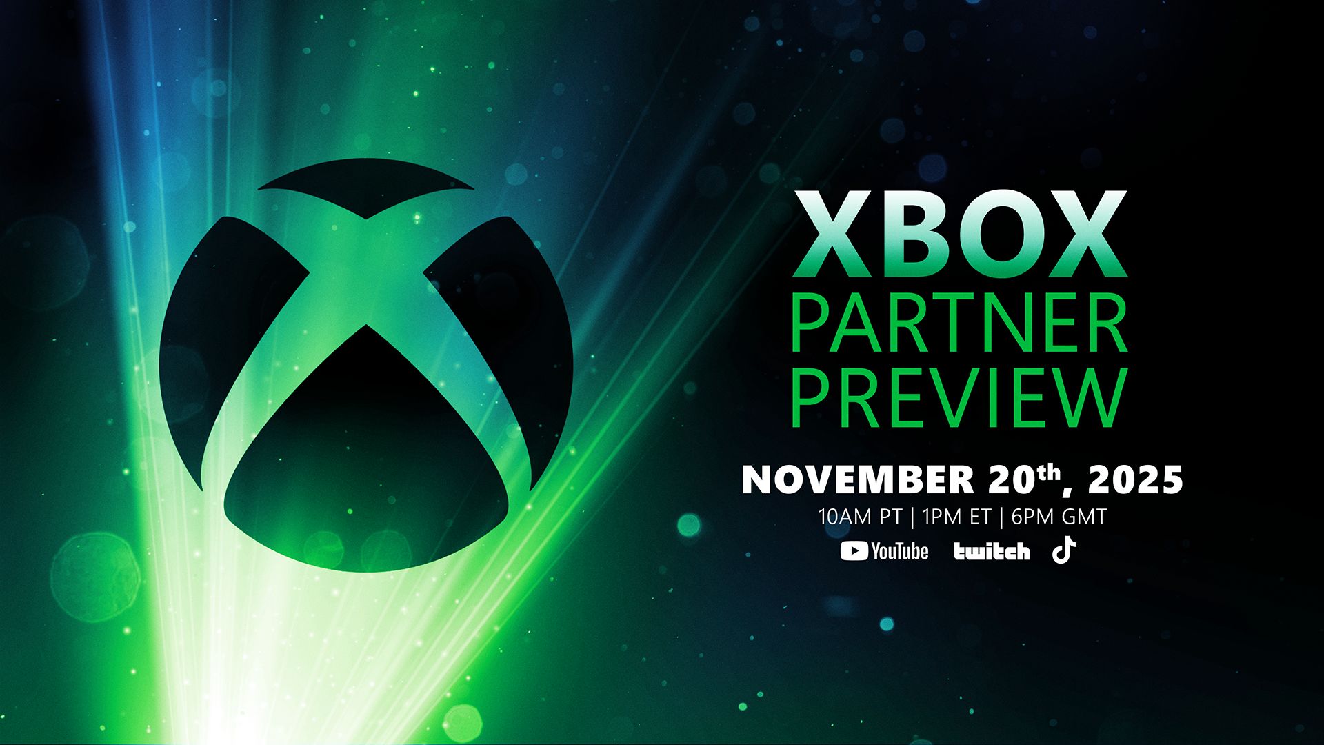 Xbox Partner Preview live stream set for November 20