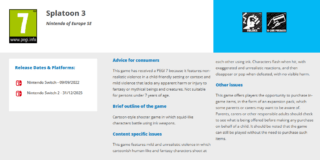 Splatoon 3 rated for Switch 2 in Europe