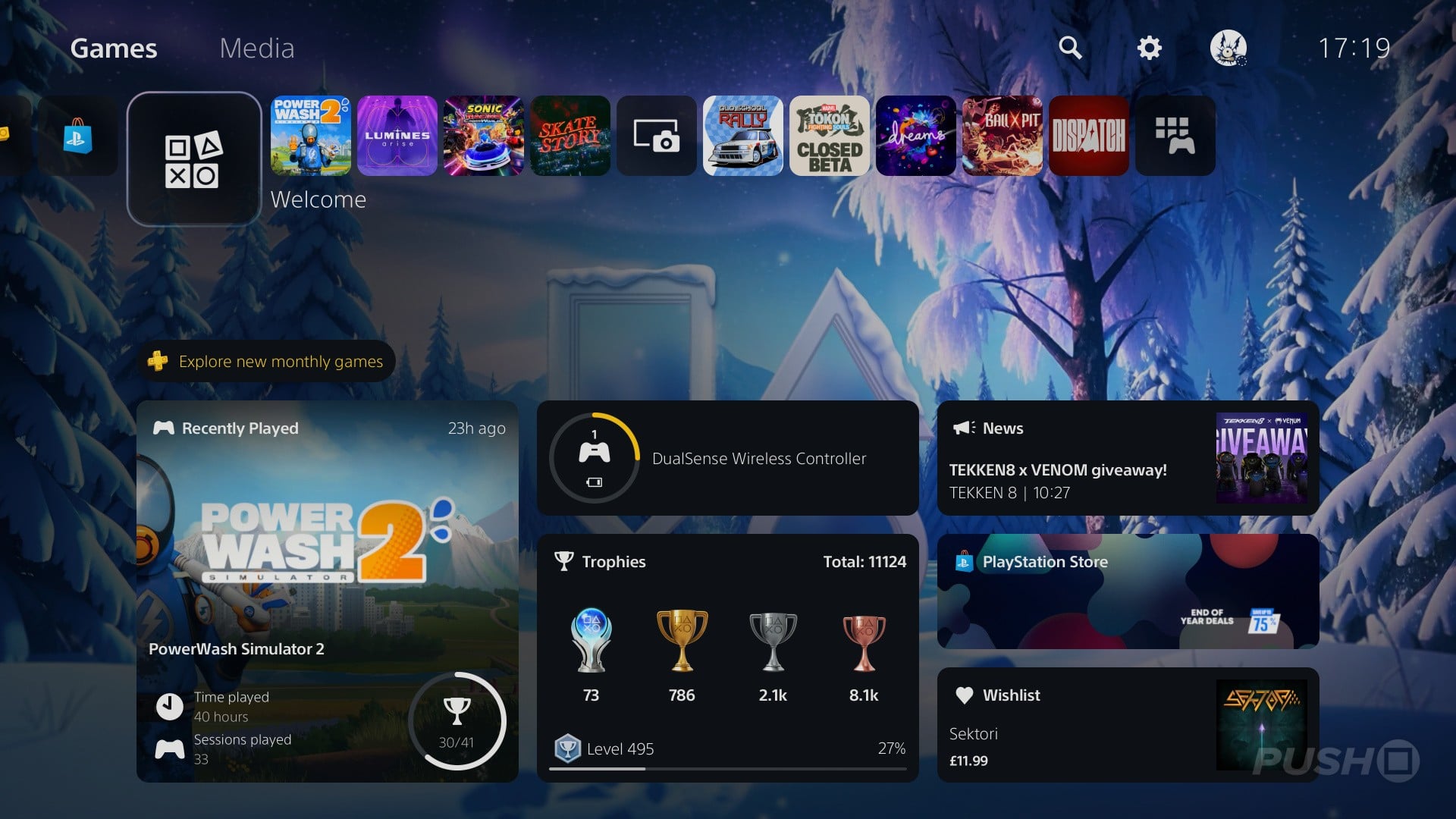 PS5 Welcome Hub Adds Another Animated Wallpaper Perfect for Winter