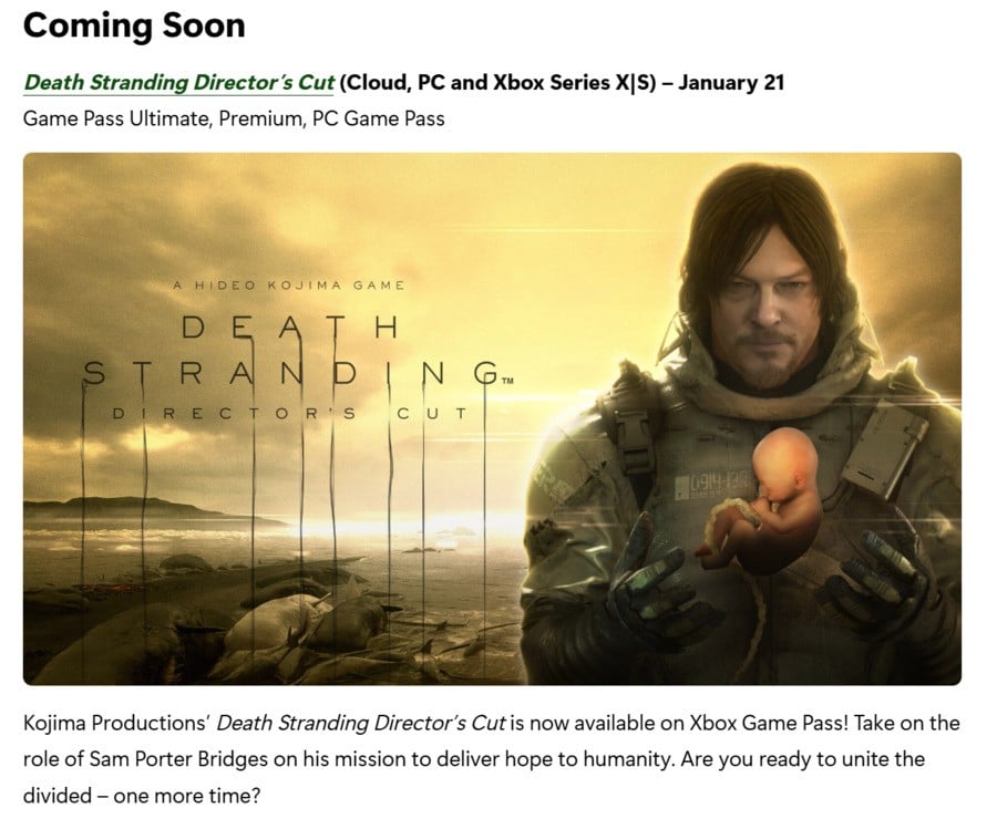 Death Stranding Is So Multi-Platform That It’s Now Going on Game Pass
