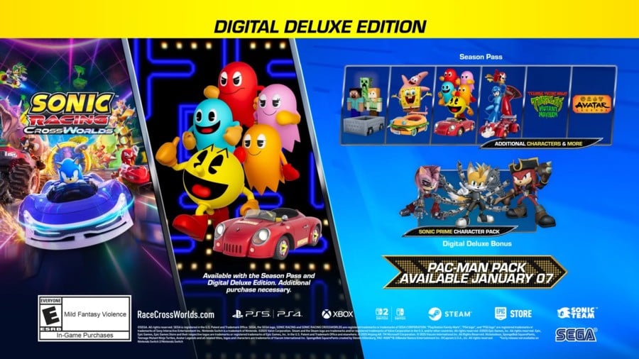 Pac-Man Joins The ‘Sonic Racing: CrossWorlds’ Roster Later This Week