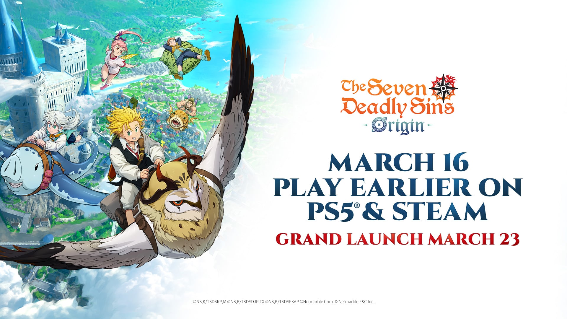 The Seven Deadly Sins: Origin launches March 16 for PS5 and PC, March 23 for iOS and Android