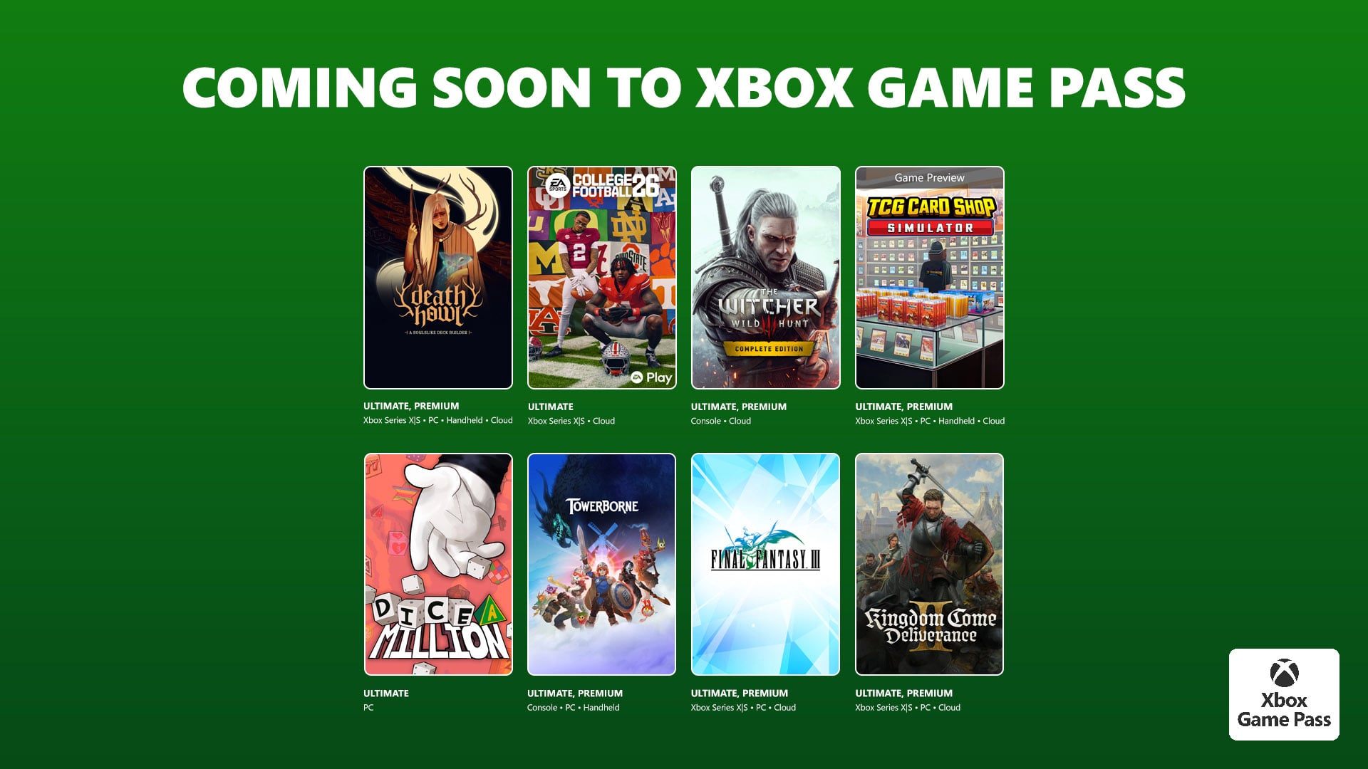 Game Pass adds Kingdom Come: Deliverance II, The Witcher 3: Wild Hunt – Complete Edition, and more in late February to early March