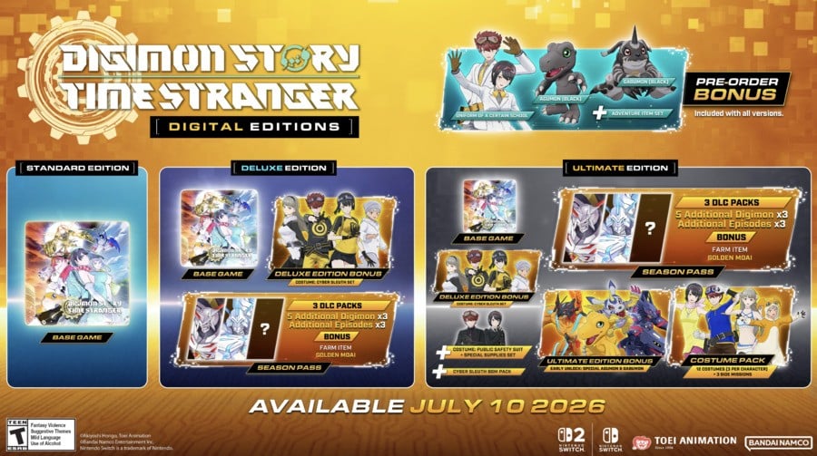 Digimon Story: Time Stranger Makes The Leap To Switch 1 & 2 This July