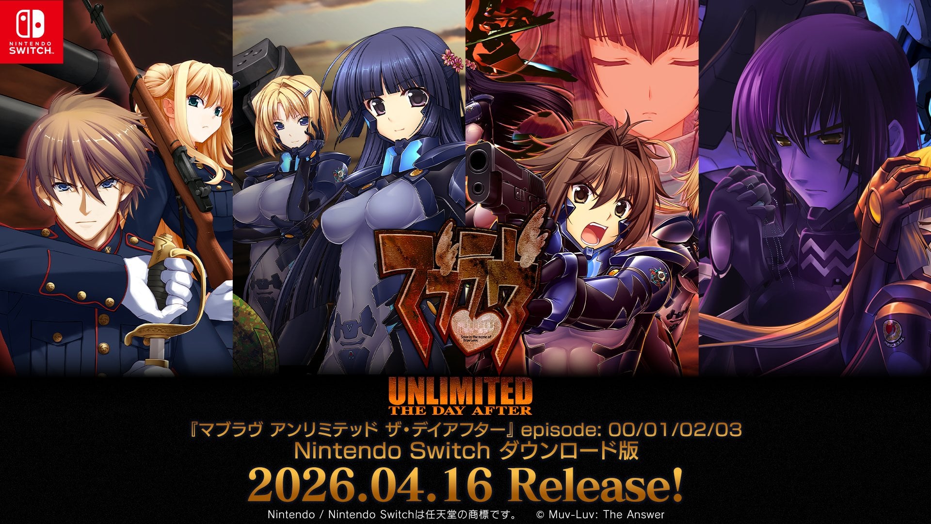 Muv-Luv Unlimited: The Day After standalone versions for Switch launch April 16