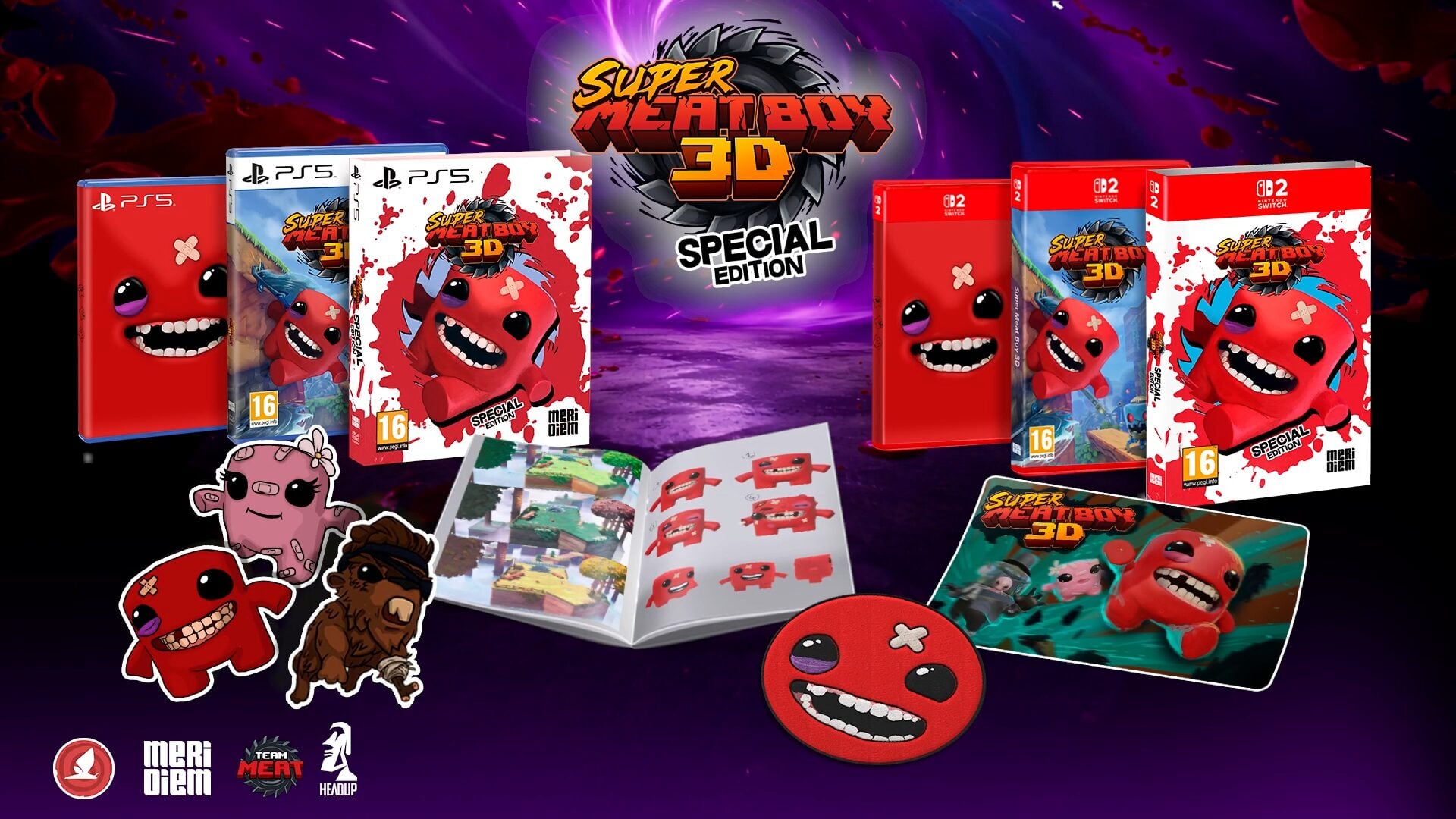Super Meat Boy 3D physical editions announced for PS5, Switch 2