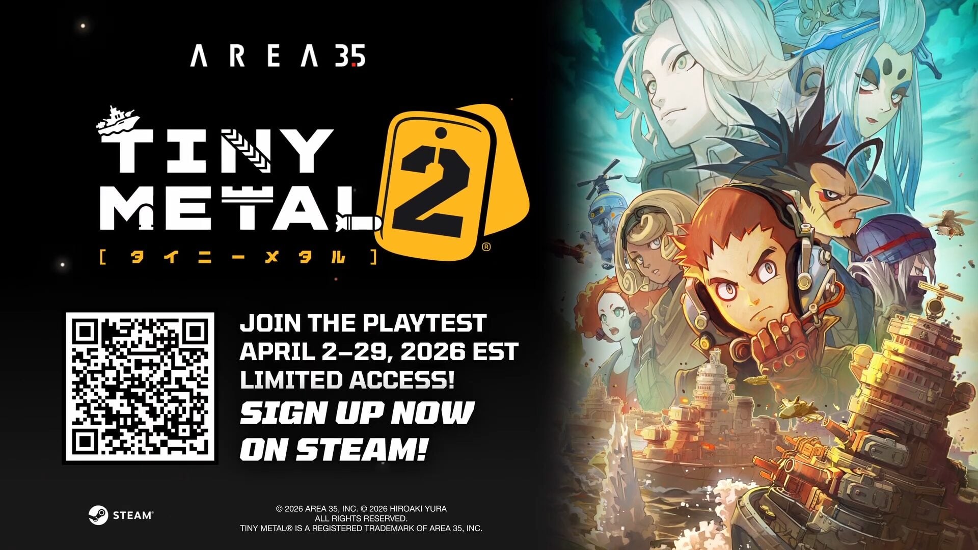 TINY METAL 2 delayed to 2027, closed playtest set for April 2 to 29
