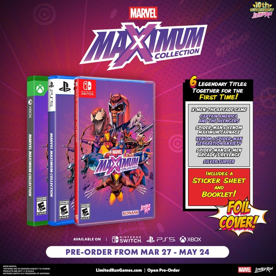 Marvel Maximum Collection Brings Six Superhero Titles To Switch This Month