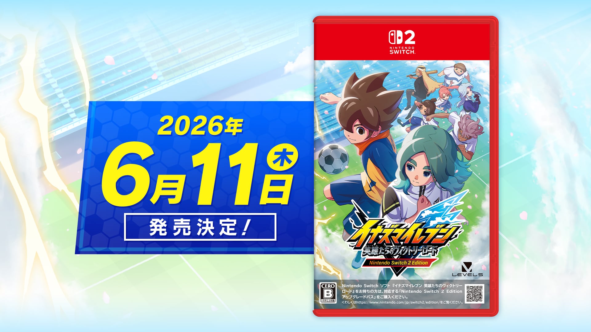 Inazuma Eleven: Victory Road – Nintendo Switch 2 Edition physical edition launches June 11 in Japan