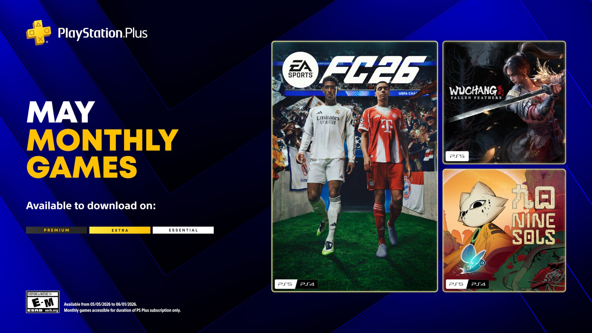 PlayStation Plus Monthly Games lineup for May 2026 announced